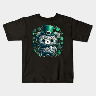 Happy st patricks day Kawaii green bear Kids T-Shirt